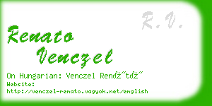 renato venczel business card